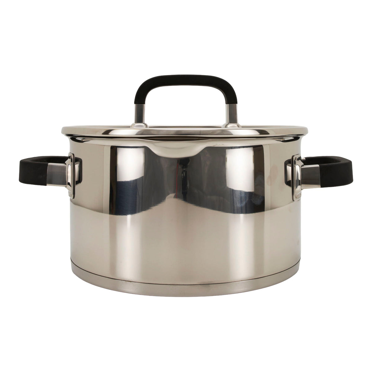 Almina Edelstahl Kochtopf – 22 cm, 4,5 Liter – Induktionsgeeignet mit Glasdeckel ALMINA