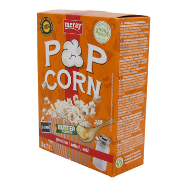 Popcorn Meray | Magnetronpopcorn | Met botersmaak, gezouten | 3 x 90 g