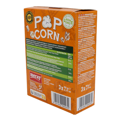 Popcorn Meray | Magnetronpopcorn | Met botersmaak, gezouten | 3 x 90 g
