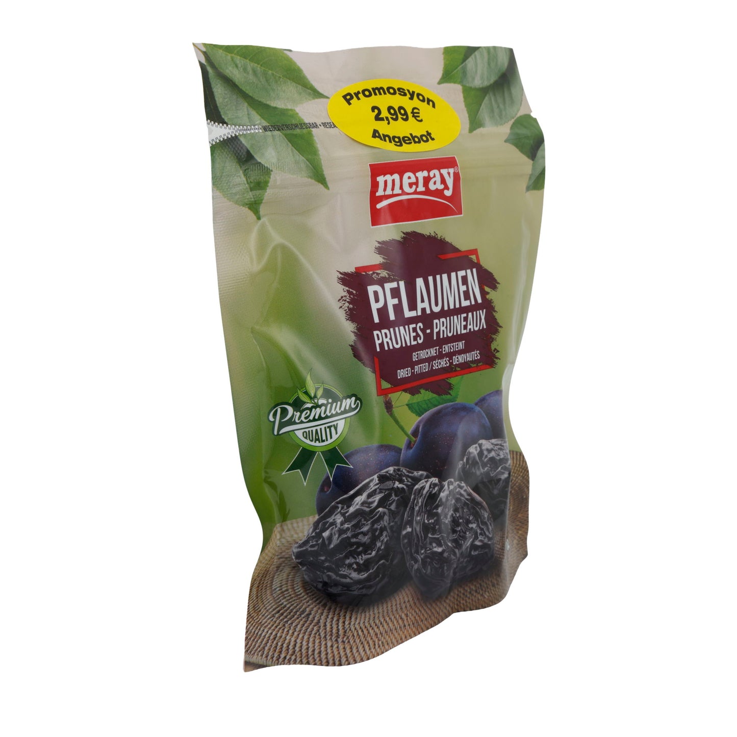 Pflaumen Meray | Getrocknet & entsteint | Fruchtiger Genuss ohne Zuckerzusatz | 250 g