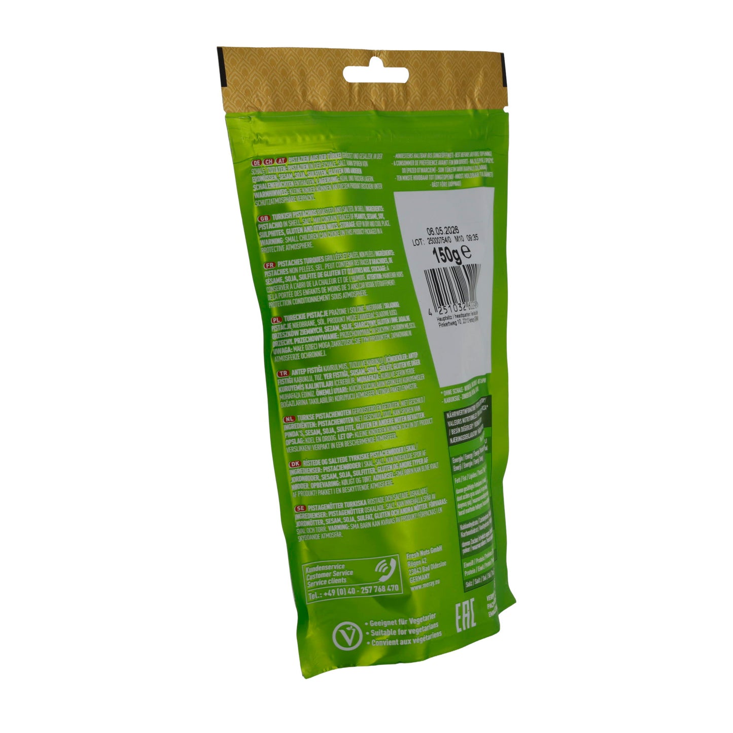 Pistazien Meray | geroosterd & gezouten | Premiumkwaliteit | 150 g zakje