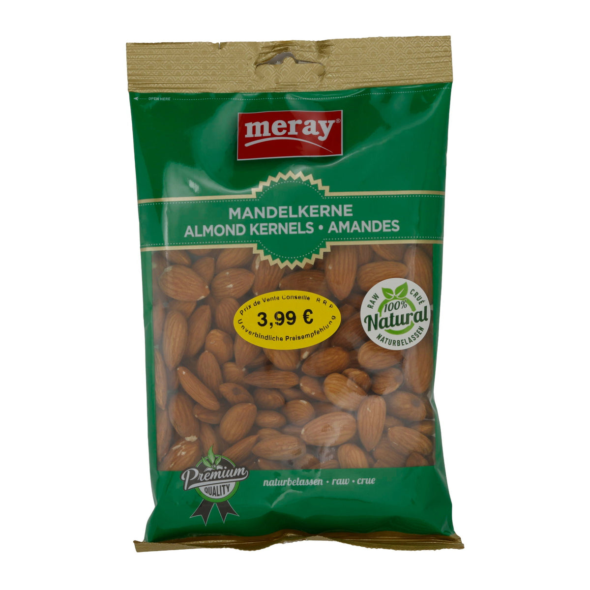 Nüsse Meray | Mandeln | Natürliche Mandelkerne für puren Genuss | 225 g