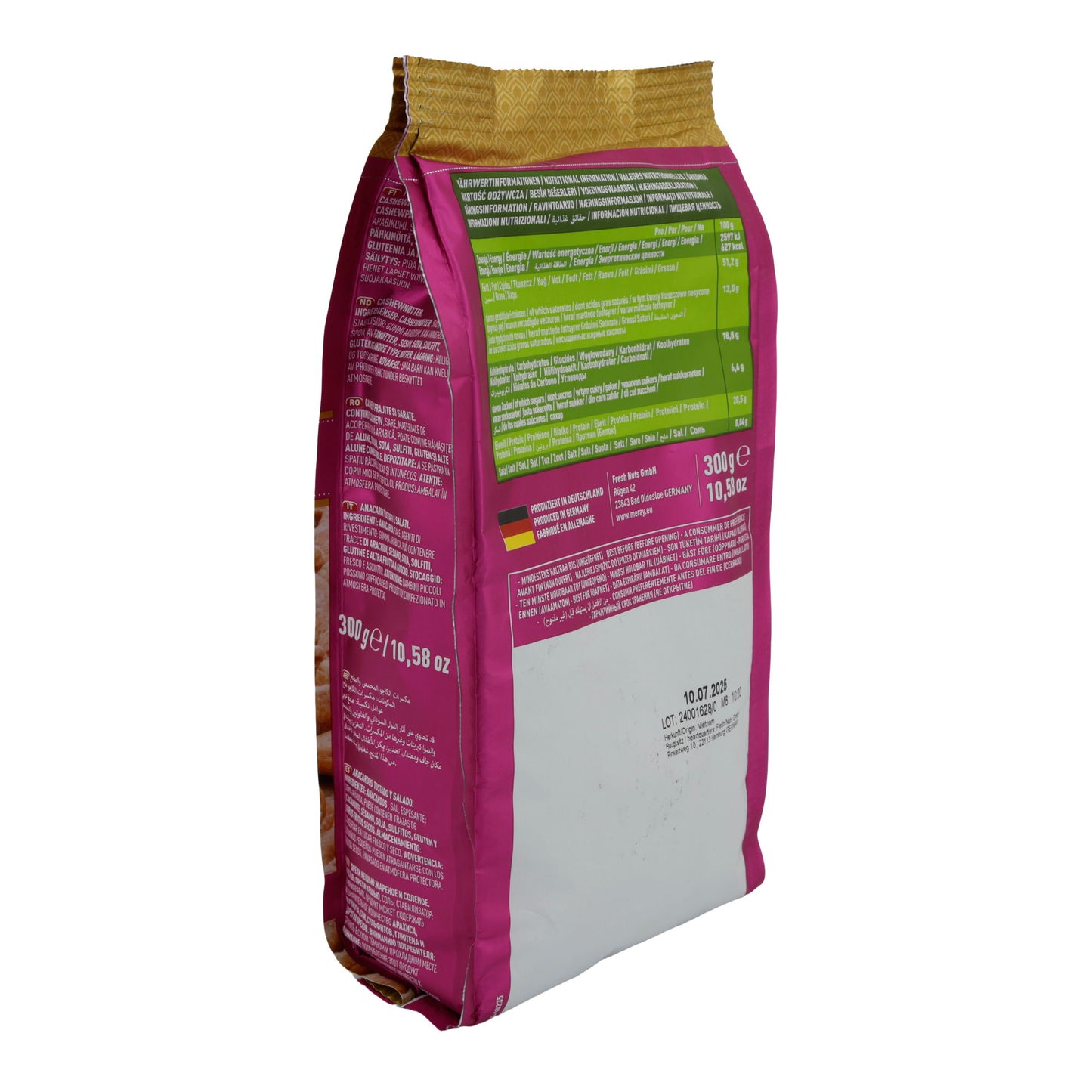 Cashewkerne Meray | Geroosterd en gezouten | Premium snack met fijne smaak | 300 g