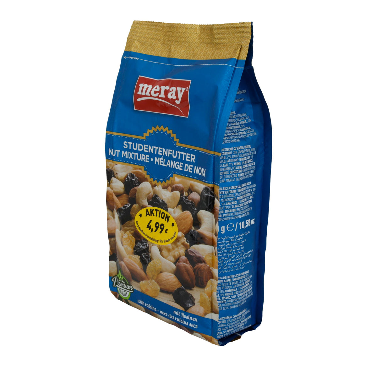 Studentenfutter Meray | Snack | Nussmischung mit Rosinen | 300 g MERAY