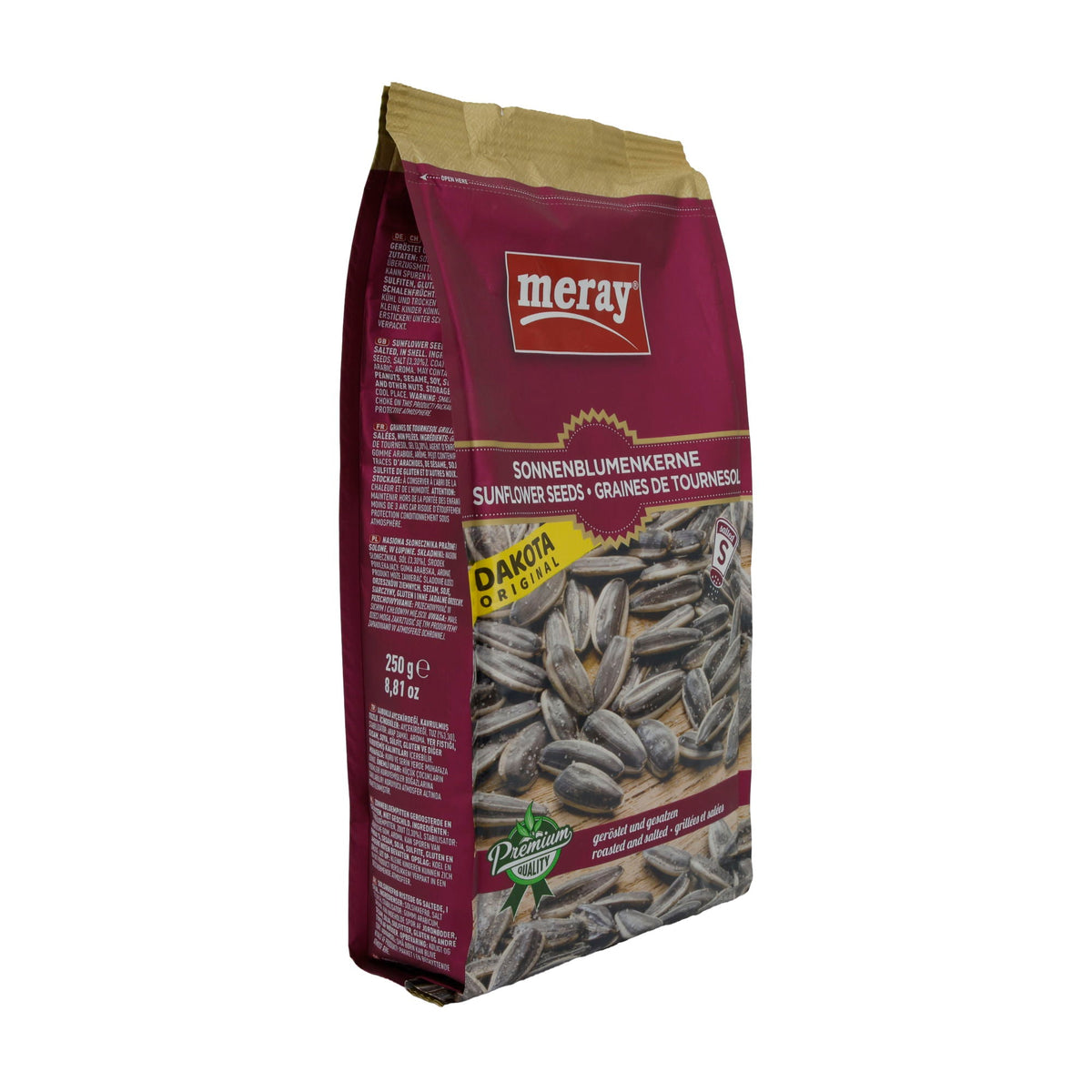 Sonnenblumenkerne Meray | Dakota Original | Geröstet und gesalzen | Premium Qualität 250g