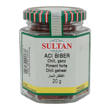 Aci Biber Sultan | Ganze Chilischoten | Hochwertig | 20 g SULTAN