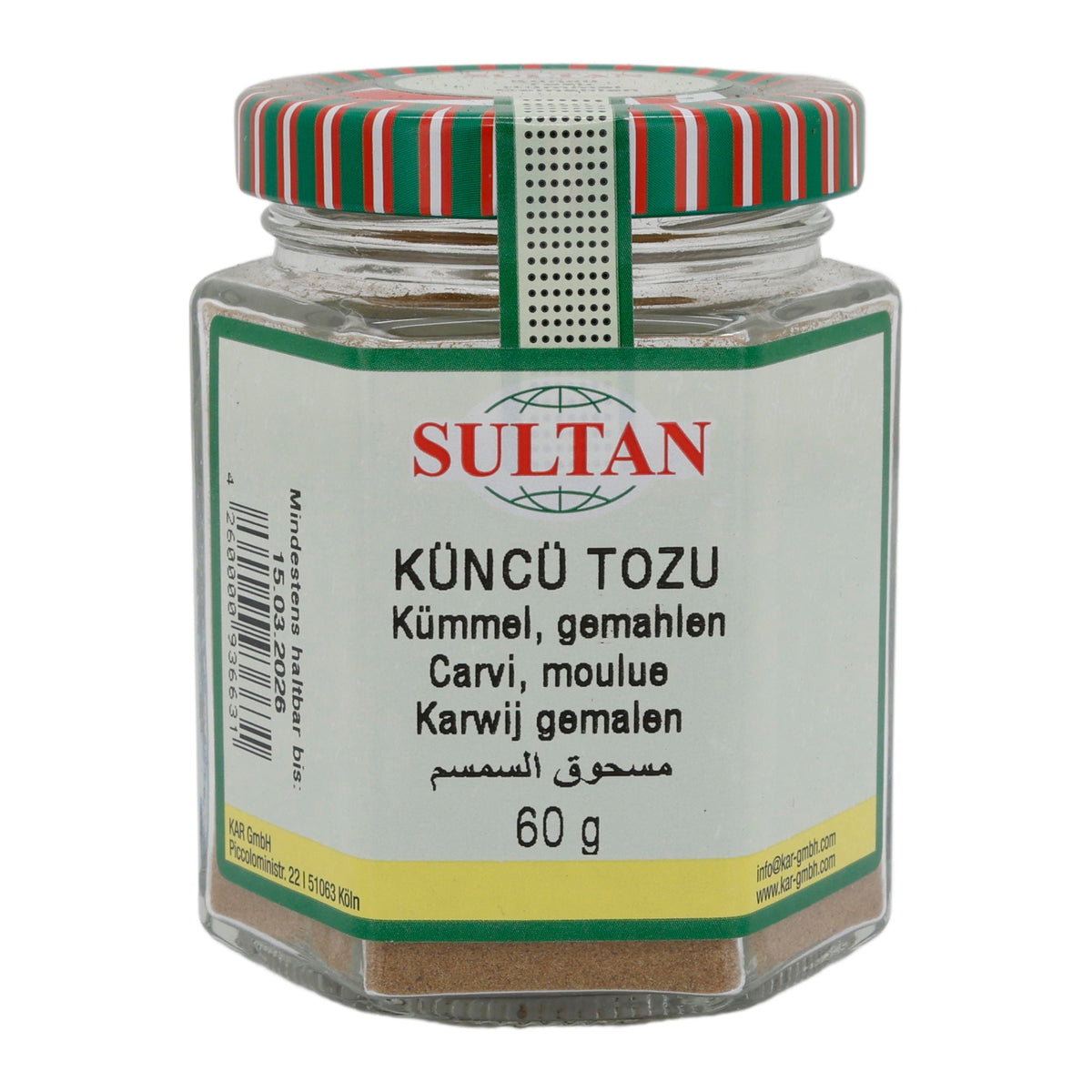 Kümmel Sultan | Gemahlen | Aromatisch, für Brot & herzhafte Speisen | 60 g