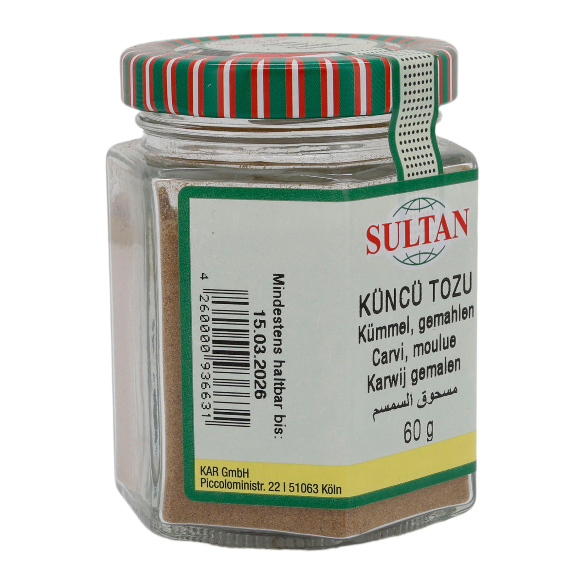 Kümmel Sultan | Gemahlen | Aromatisch, für Brot & herzhafte Speisen | 60 g SULTAN