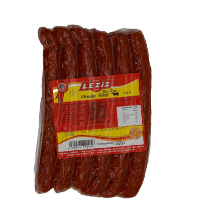 Salsiccia all'aglio Leziz | Manzo Virsele | Speziata | 500 g