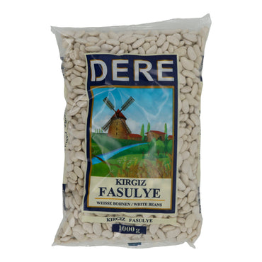 Weiße Bohnen Dere Kirgiz Fasulye | Für Eintöpfe, Salate und herzhafte Küche | 1000 g DERE