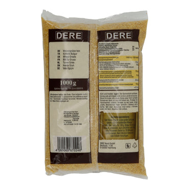 Weizengrütze Dere Köftelik Bulgur fein | Feine Weizengrütze für Köfte & orientalische Rezepte | 1000 g