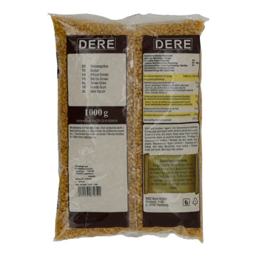 Grove tarwegries Dere Bulgur grof | Traditionele tarwegries voor oosterse & mediterrane smaakbeleving | 1000 g