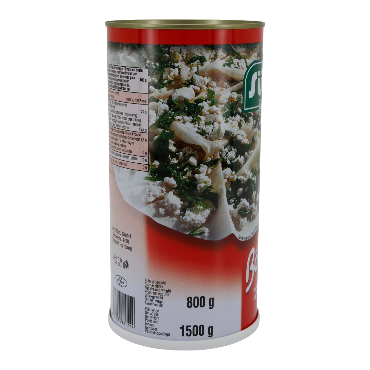 Gıda Hazırlama Sütüm Böreklik | Gıda Hazırlama | Yağsız süt ve tuzlu salamurada palm yağı ile | 1500 g