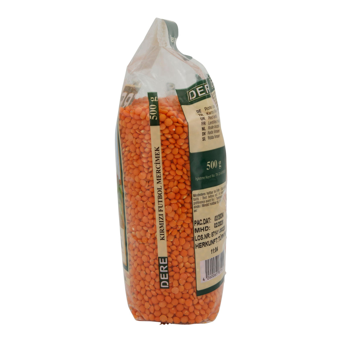 Rote Linsen Dere | Kirmizi Futbol Mercimek | 500g DERE