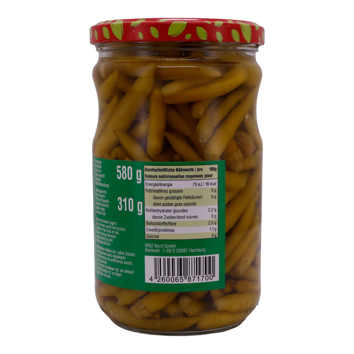 Peperoni Selin | Jalapenos | Frisch & würzig | 580g (310g Abtropfgewicht)