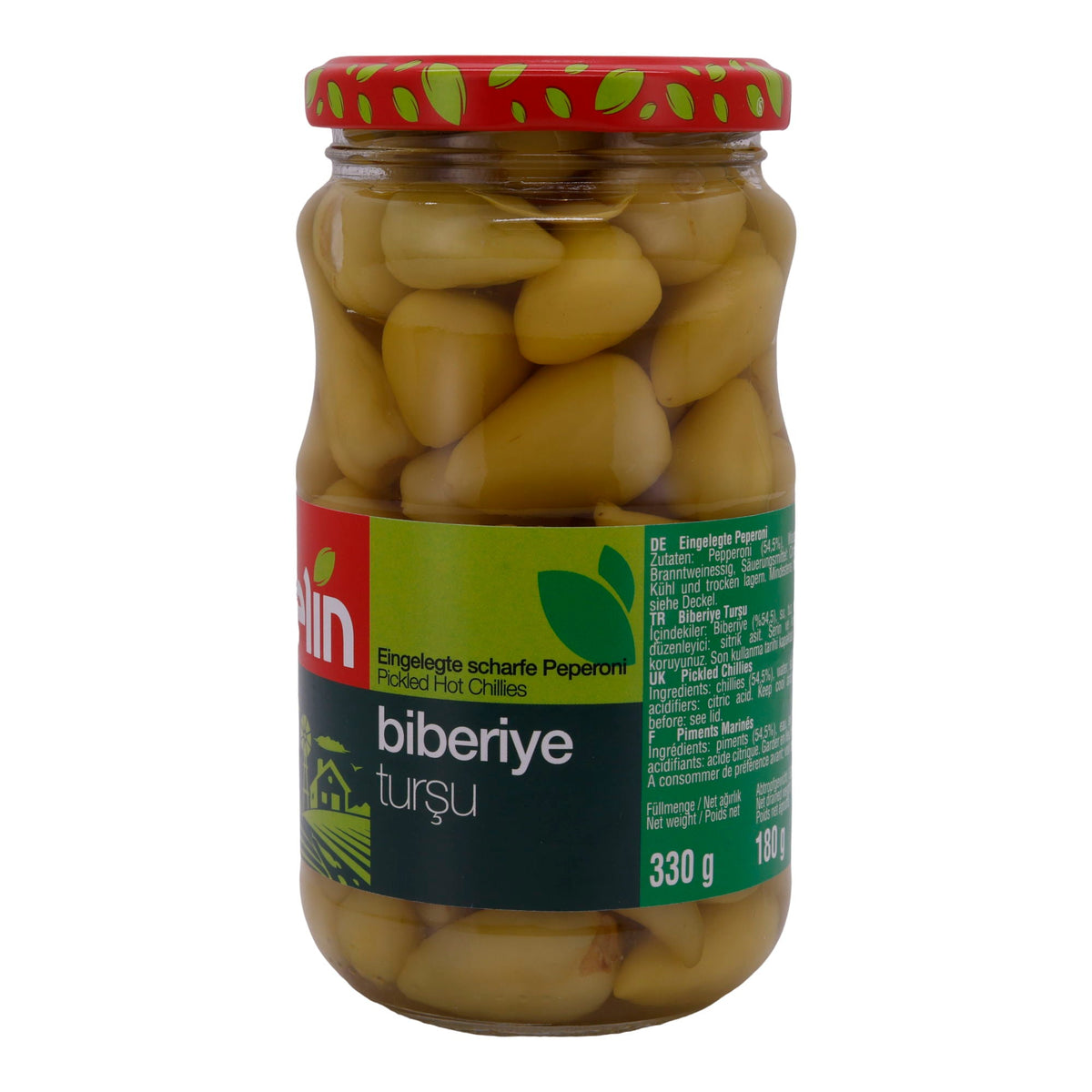 Peperoni Selin | Scharf | Marinierte Paprika in Essig | 330g