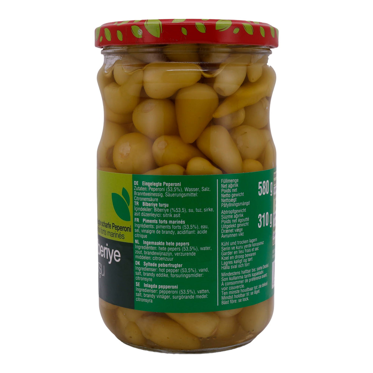 Peperoni Selin | Scharfe | Marinierte Paprika in Essig, würzig & frisch | 580g SELIN