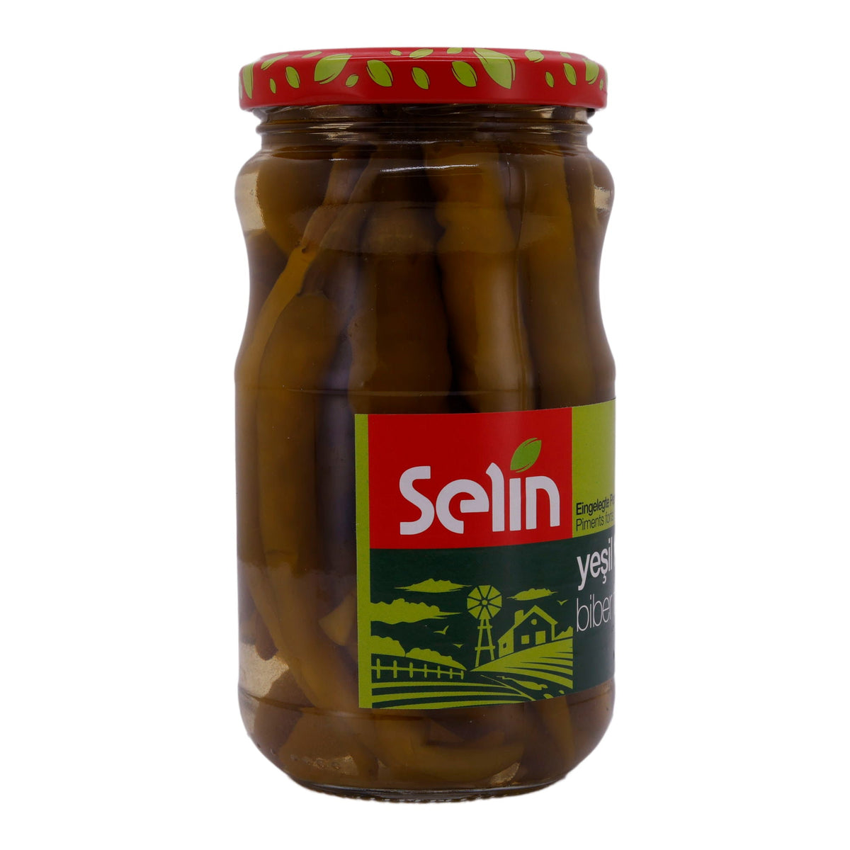 Eingelegtes Peperoni Selin | Eingelegte Grüne Peperoni | Würzige Leckerbissen | 330 g SELIN