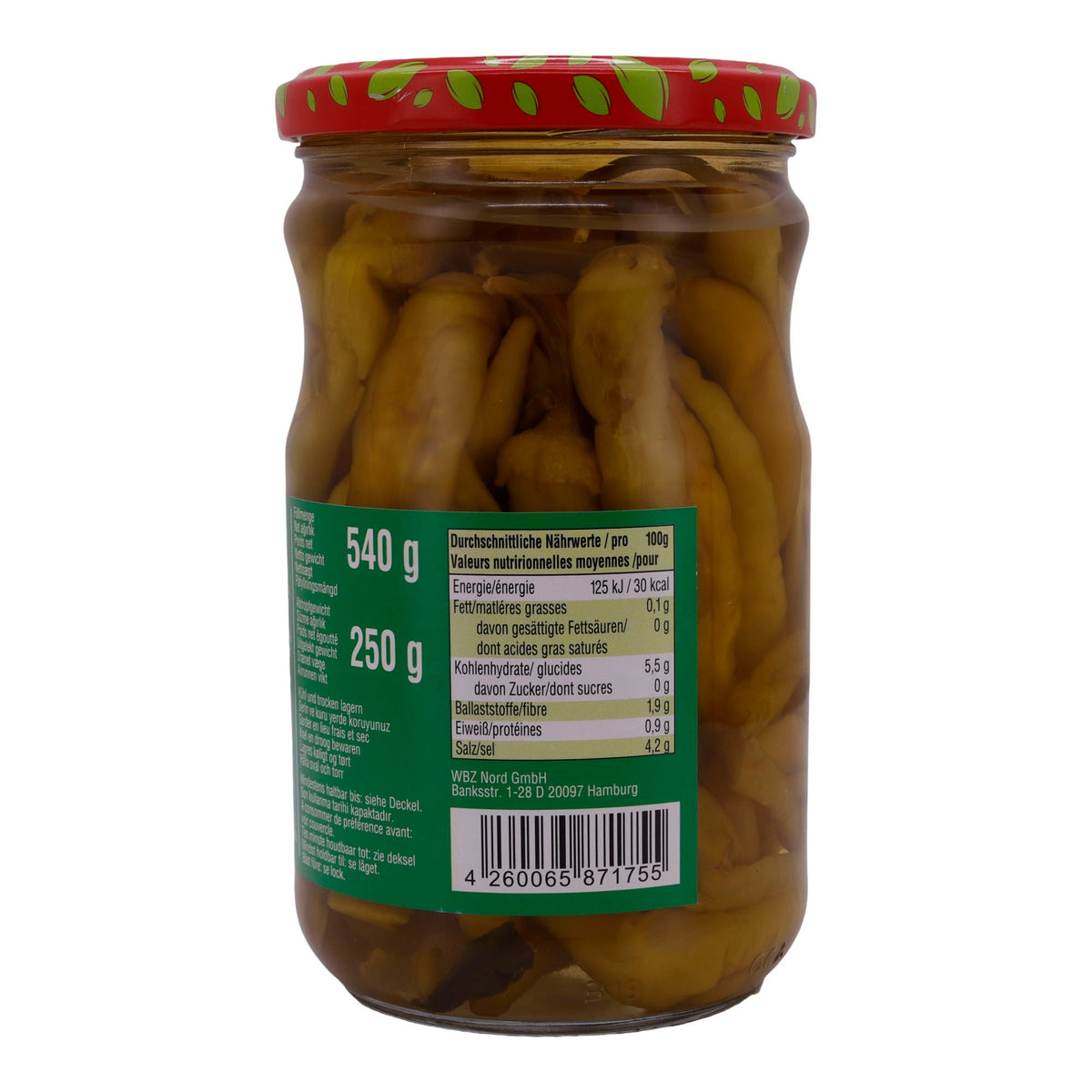 Paprika Selin | Lombardi | Eingelegte grüne Paprika | 540g SELIN