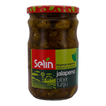 Jalapenos Selin | Eingelegt| Marinierte Jalapenos in Essig | 580g SELIN