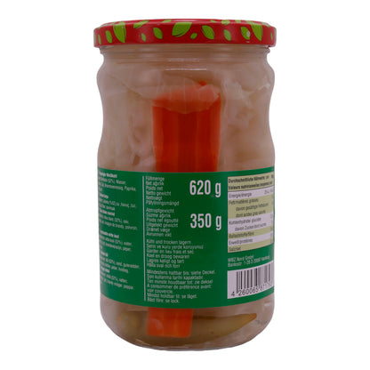 Weißkohl Selin | Mit Karotten | In Essig eingelegt – Salat | 620g