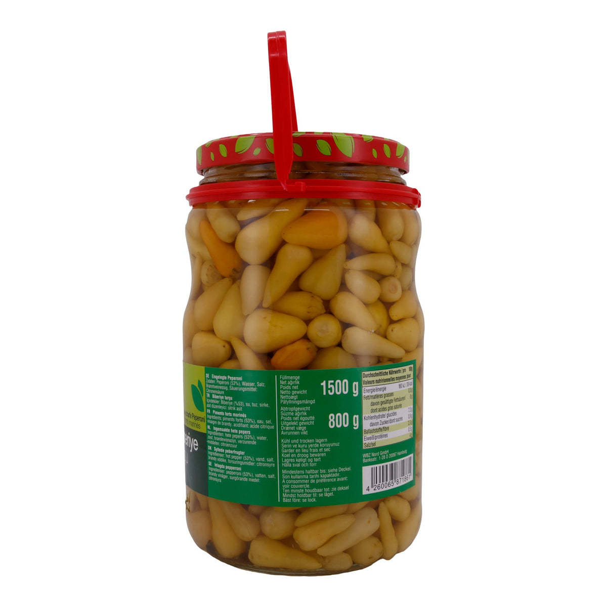 Peperoni Selin | Eingelegt, scharf | In Essig, würzig und frisch | 1500g
