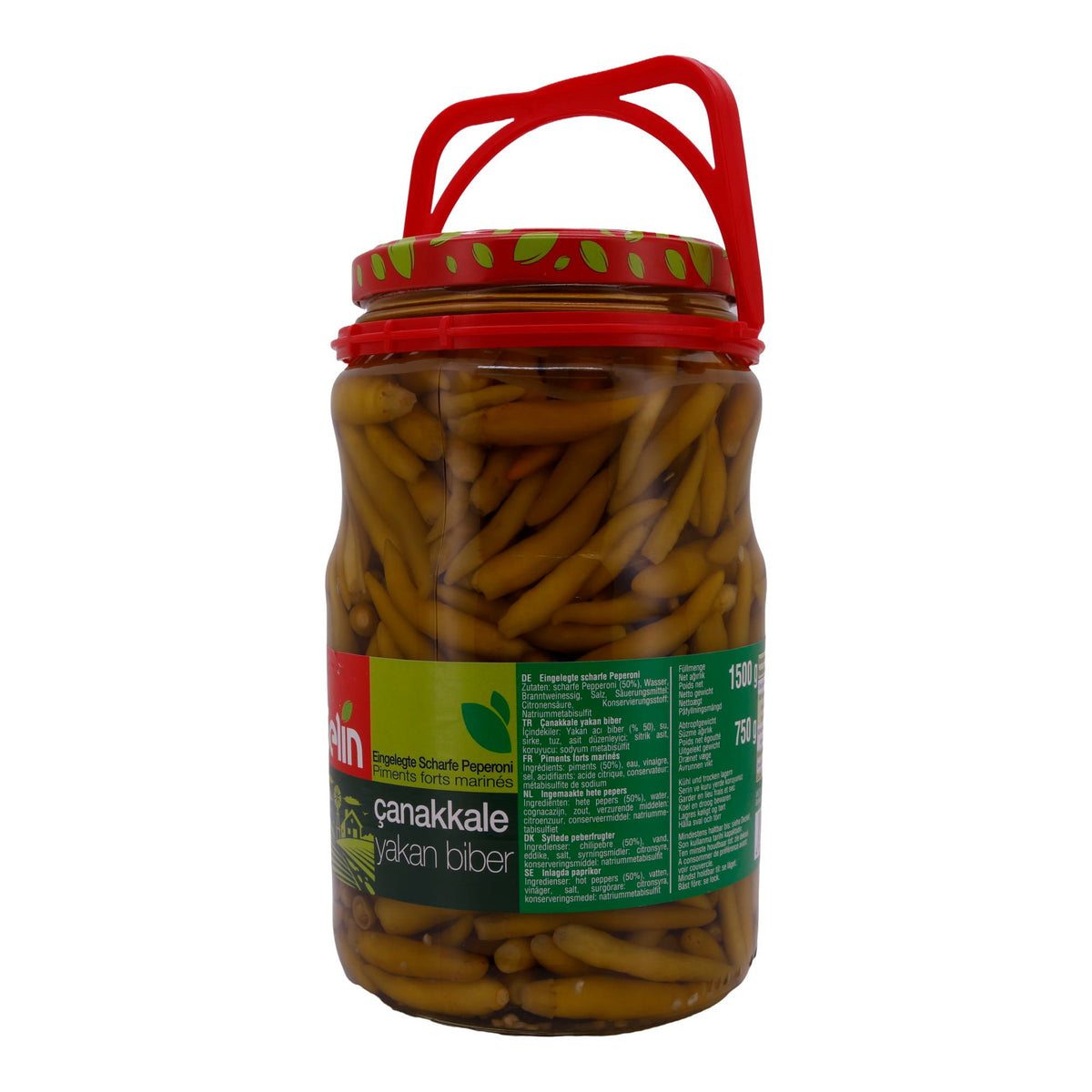 Peperoni Selin | Scharfe | Marinierte Chili-Paprika | 1500g