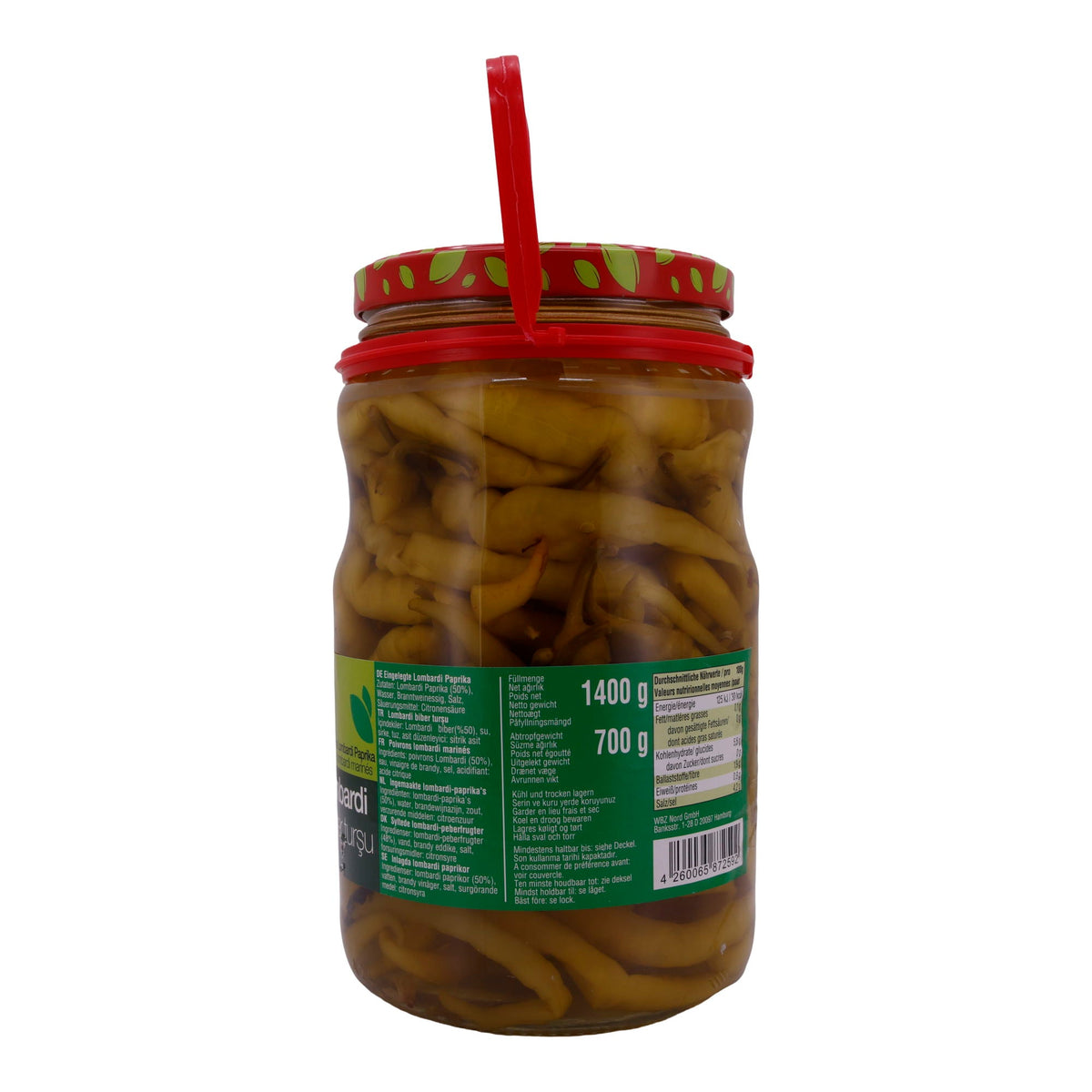 Paprika Selin | Lombardi | Eingelegte grüne Paprika | 1400g SELIN