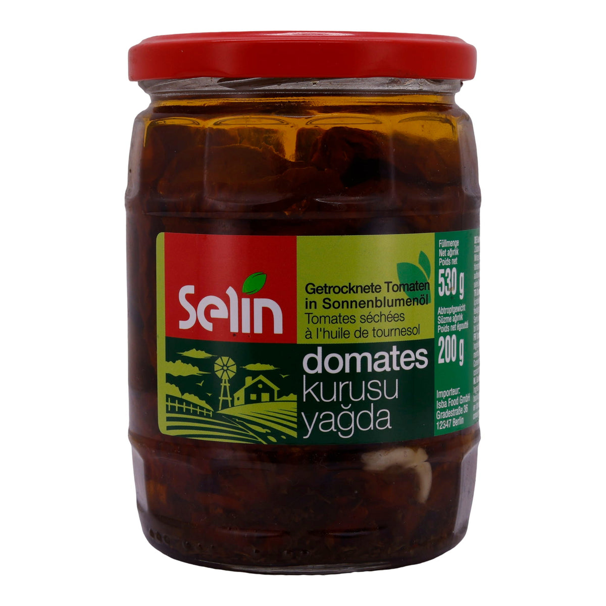 Tomaten Selin | Getrocknete Tomaten | In Sonnenblumenöl mit Kräutern | 530g