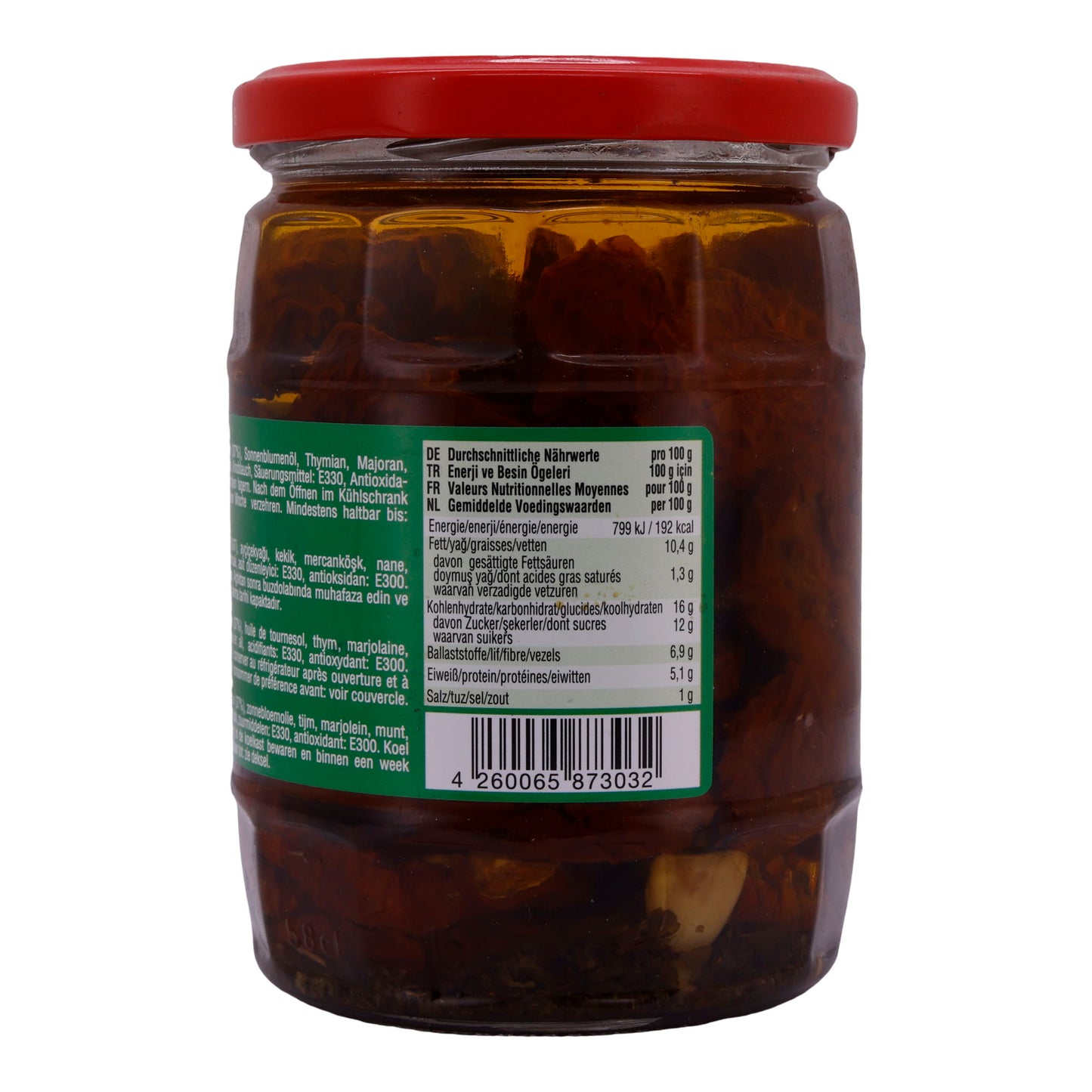 Tomaten Selin | Getrocknete Tomaten | In Sonnenblumenöl mit Kräutern | 530g