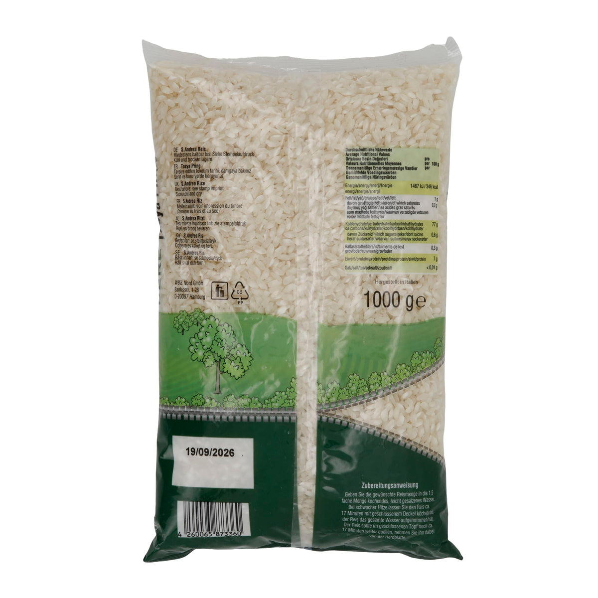 Reis Dere Tosya | Rundkornreis | mediterrane Küche | 1000 g DERE
