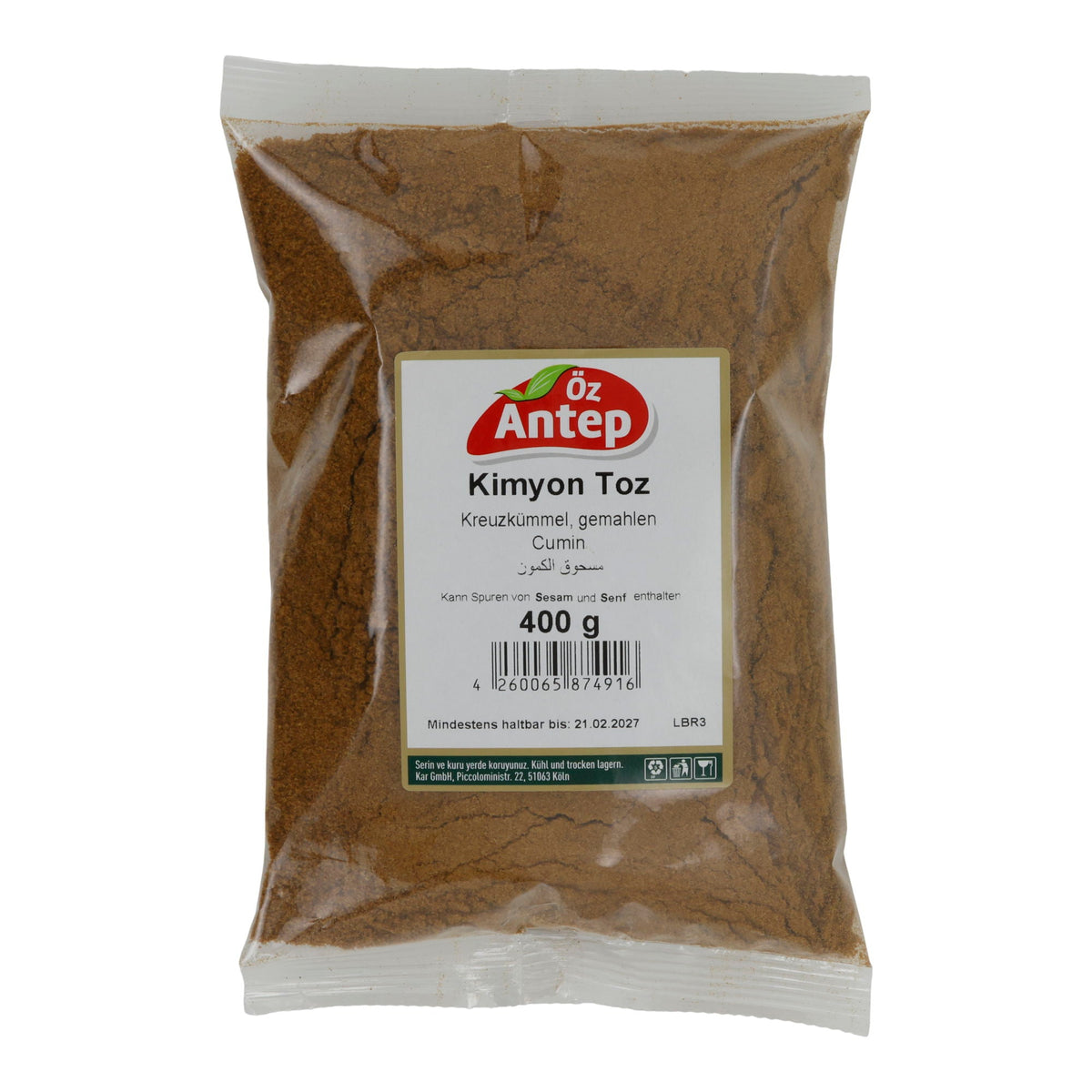 Kreuzkümmel Öz Antep Kimyon Toz | Gewürz | Gemahlen | 400 g