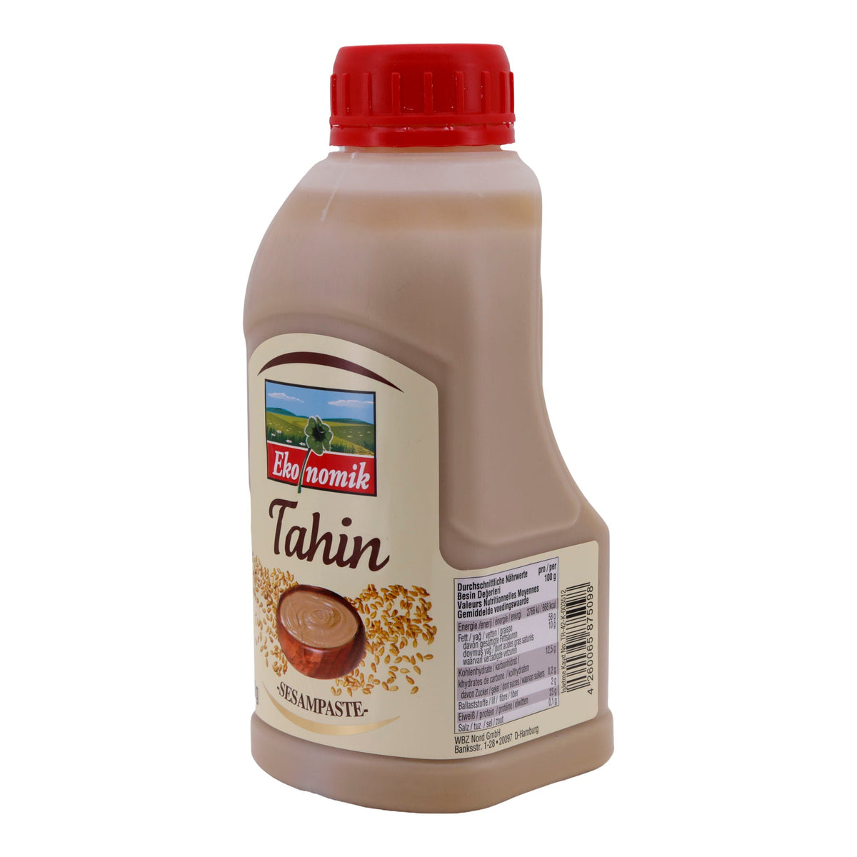Sesampaste Ekonomik | Tahin | 100 % Weiße Sesamsamen | 500g EKONOMIK