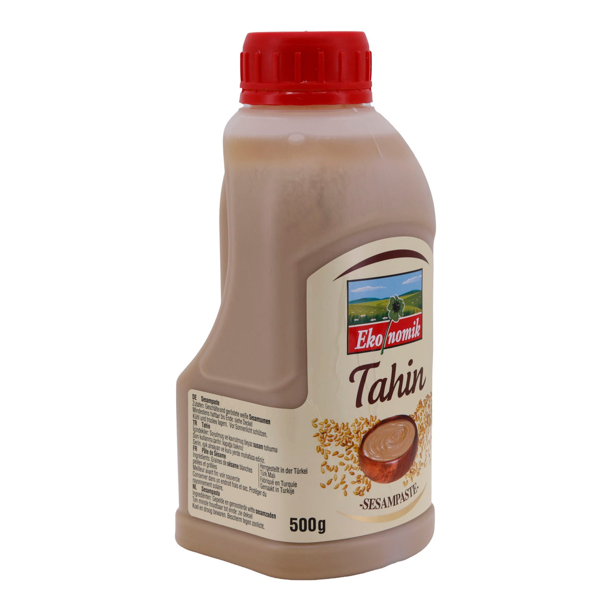 Sesampaste Ekonomik | Tahin | 100 % Weiße Sesamsamen | 500g EKONOMIK