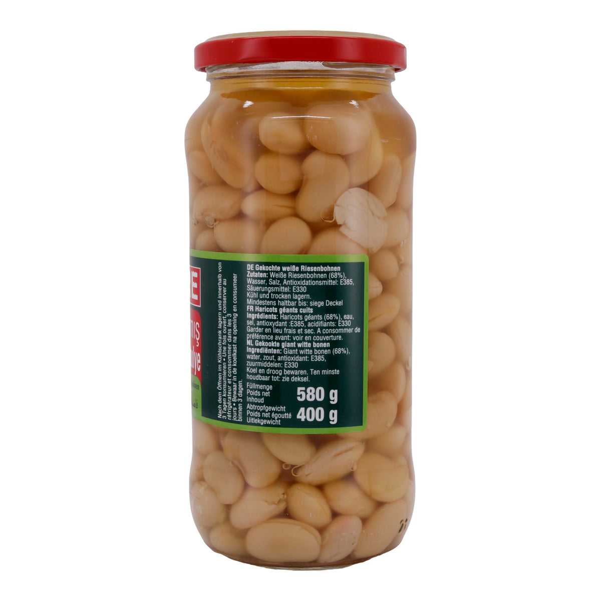 Weiße Riesenbohnen Dere | Bohnen | Gekocht, hochwertig und vielseitig | 580 g