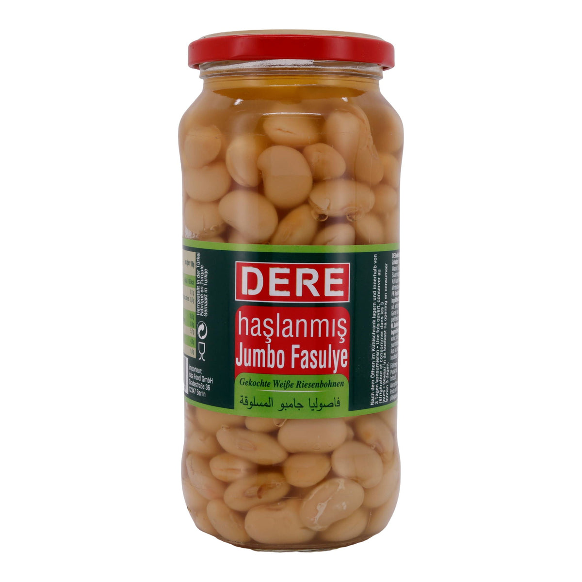 Weiße Riesenbohnen Dere | Bohnen | Gekocht, hochwertig und vielseitig | 580 g DERE