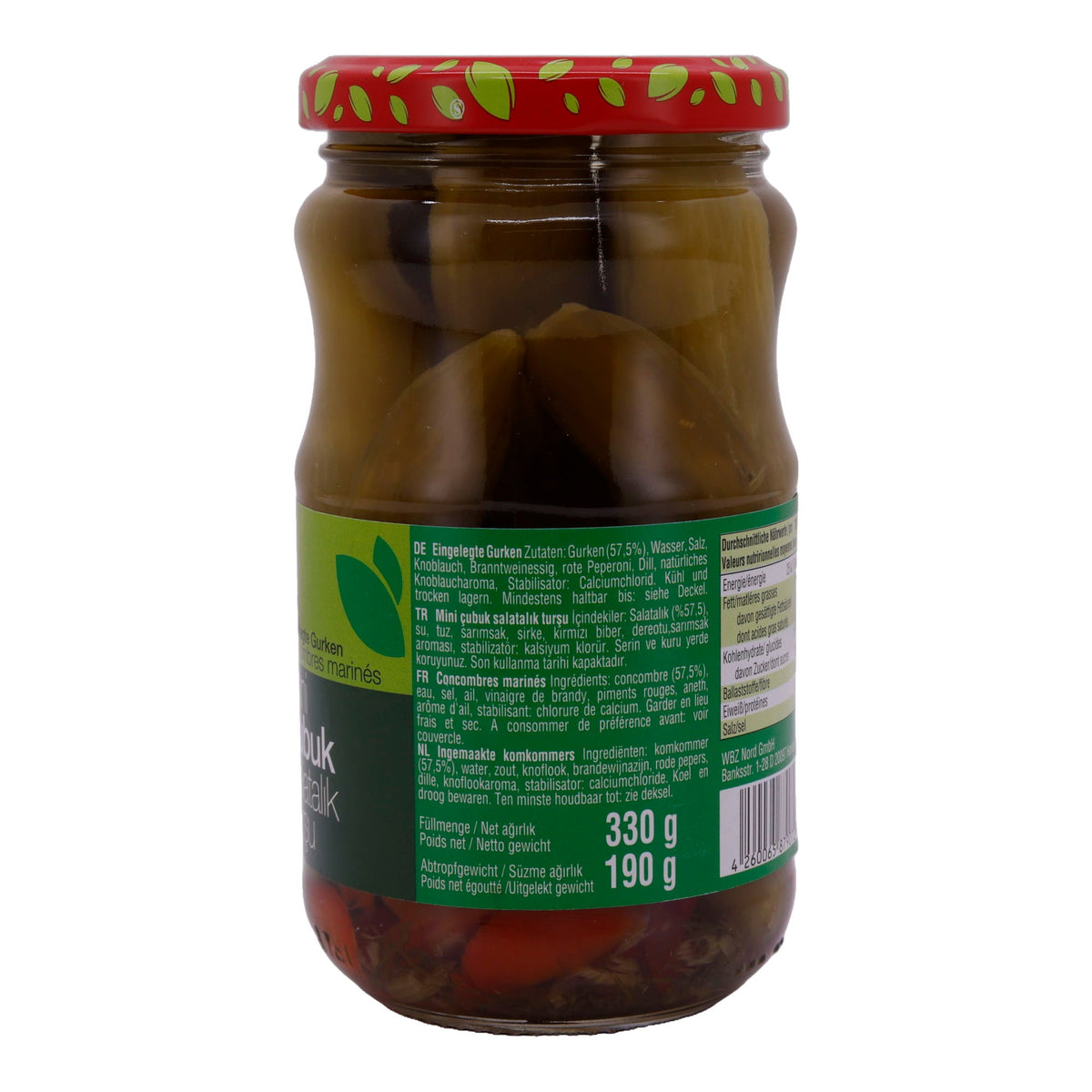Mini-Gurken Selin | Eingelegt | Knackiger Snack oder Beilage | 330g SELIN