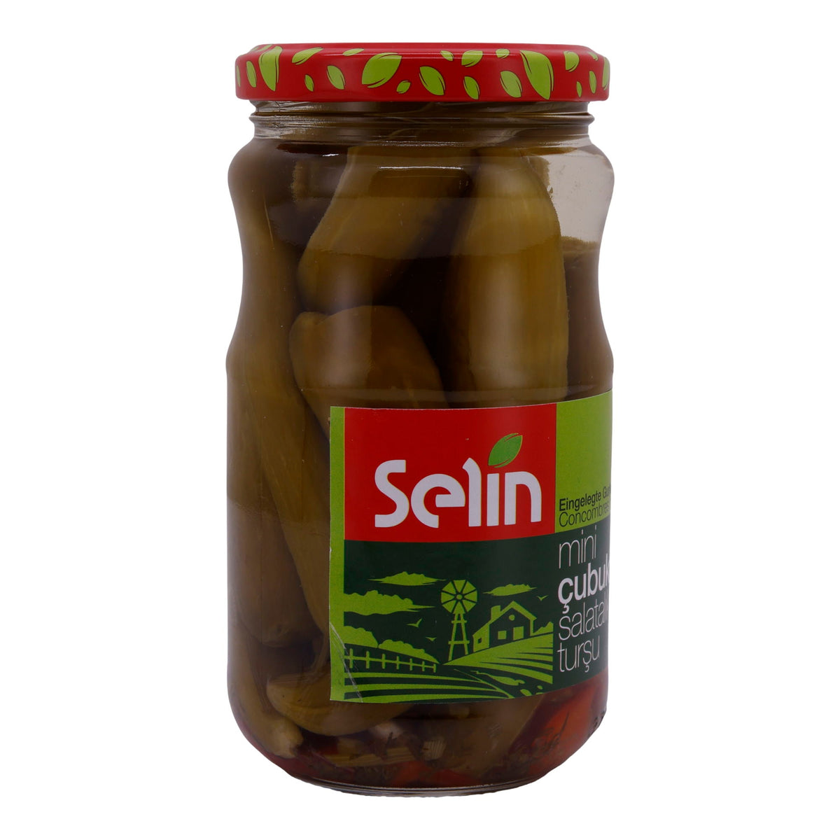 Mini-Gurken Selin | Eingelegt | Knackiger Snack oder Beilage | 330g SELIN