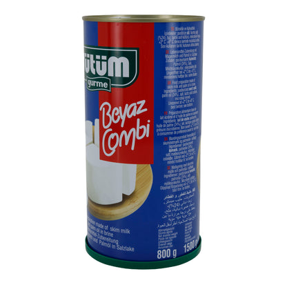 Gıda Hazırlığı Sütüm Beyaz Combi | Tuzlu Suda Beyaz Peynir | Yağsız Süt ve Palm Yağı ile | 1500 g