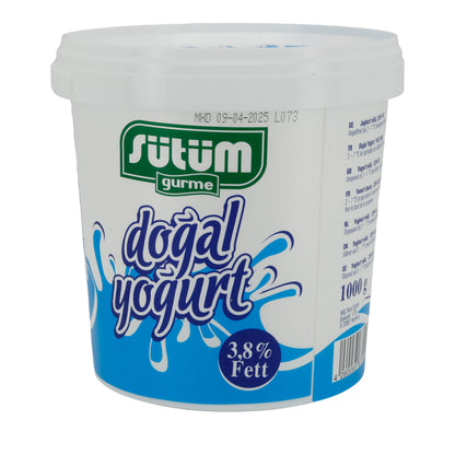 Naturjoghurt Sütüm Natuurlijke Yoghurt | Yoghurt | Met 3,8% vet | 1000 g