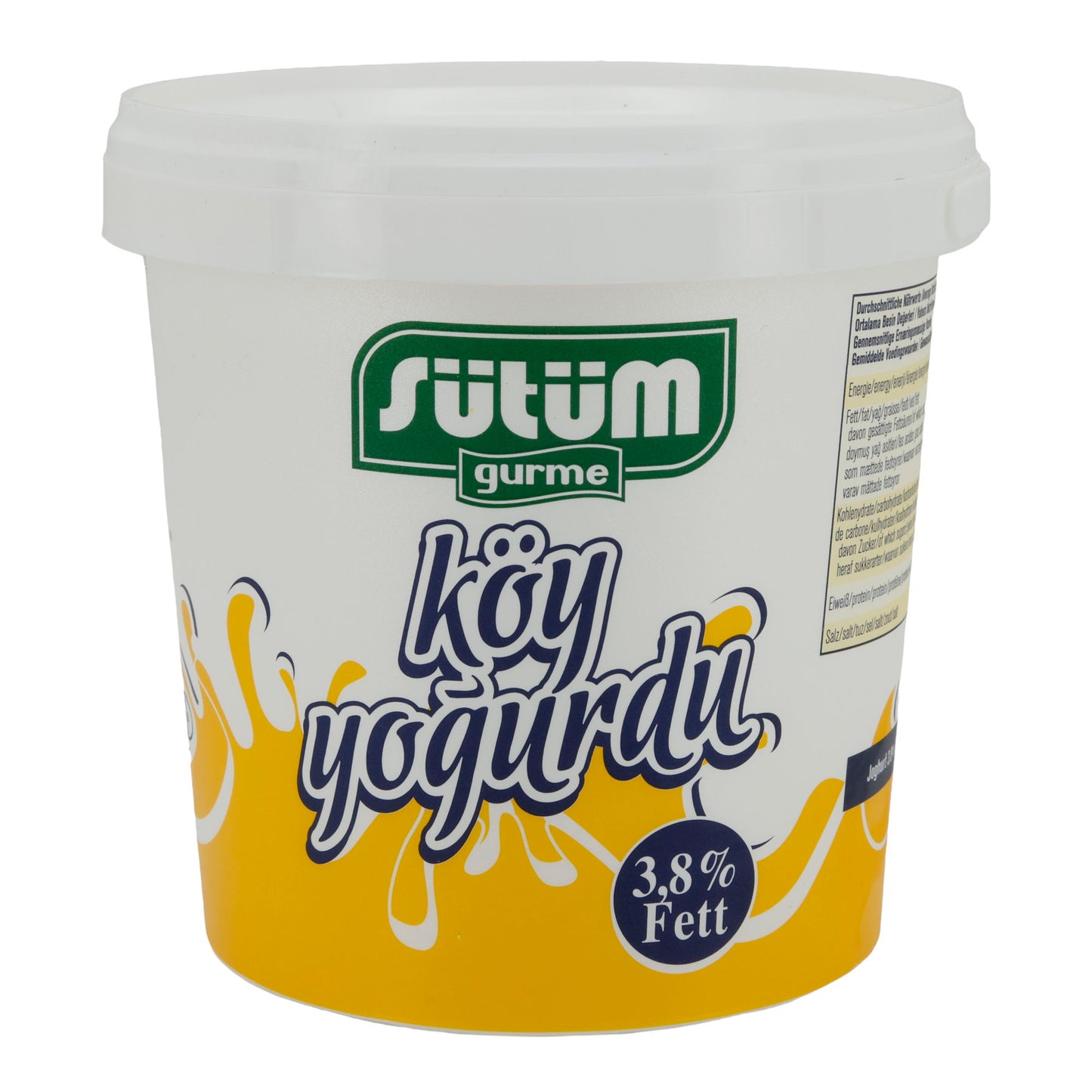 Dorfjoghurt Sütüm Köy Yoğurdu | Yogurt | Yogurt tradizionale di villaggio con 3,8% di grassi | 1000 g