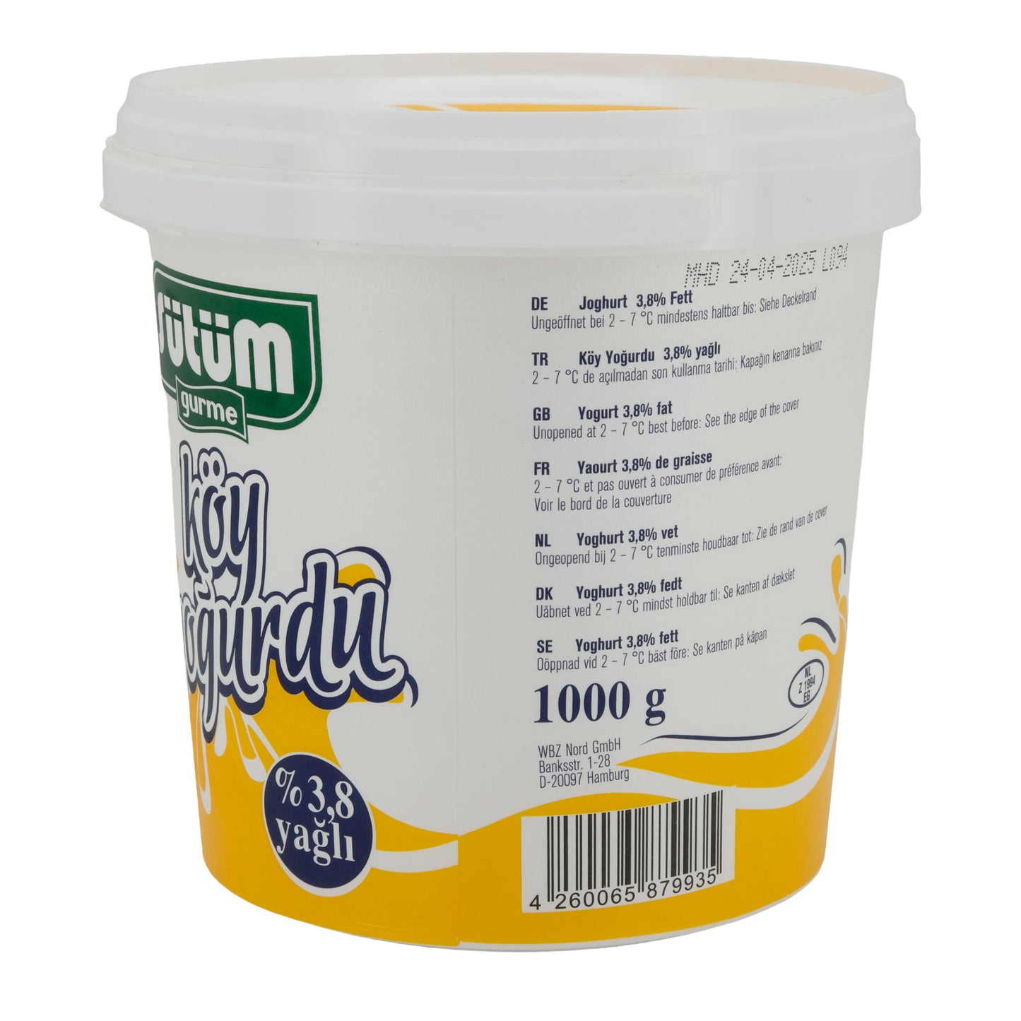 Dorfjoghurt Sütüm Köy Yoğurdu | Yogurt | Yogurt tradizionale di villaggio con 3,8% di grassi | 1000 g