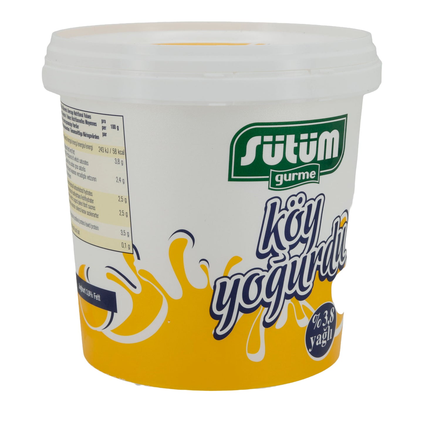 Dorfjoghurt Sütüm Köy Yoğurdu | Yogurt | Yogurt tradizionale di villaggio con 3,8% di grassi | 1000 g