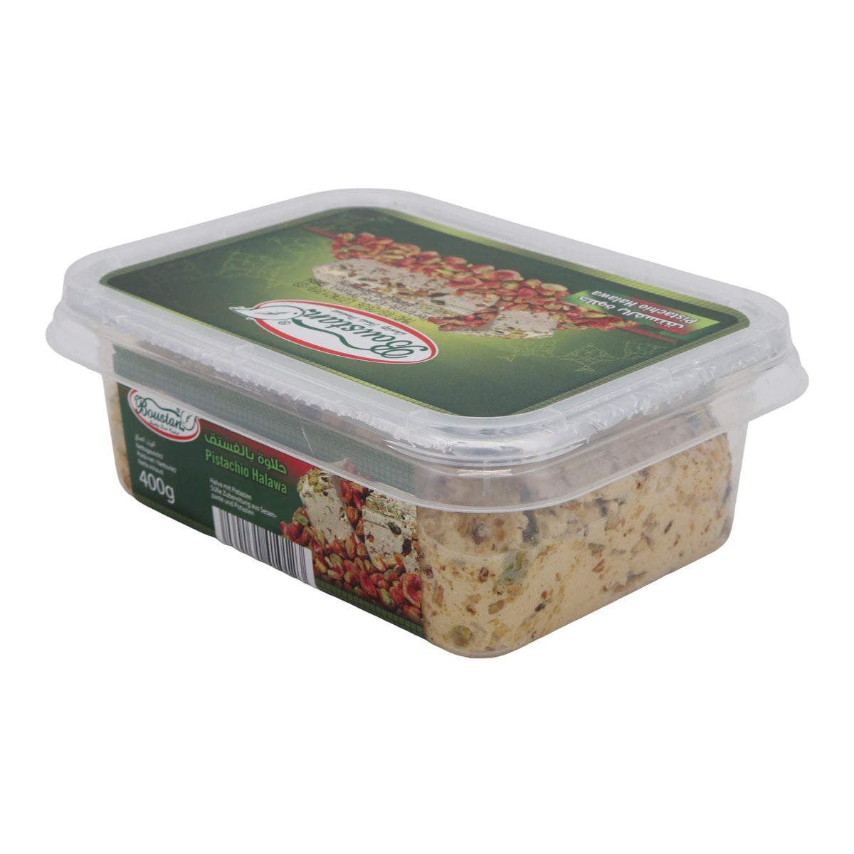 Halawa Boustani Pistachio | Süßspeise | Orientalische Sesampaste mit Pistazien | 400 g BOUSTAN