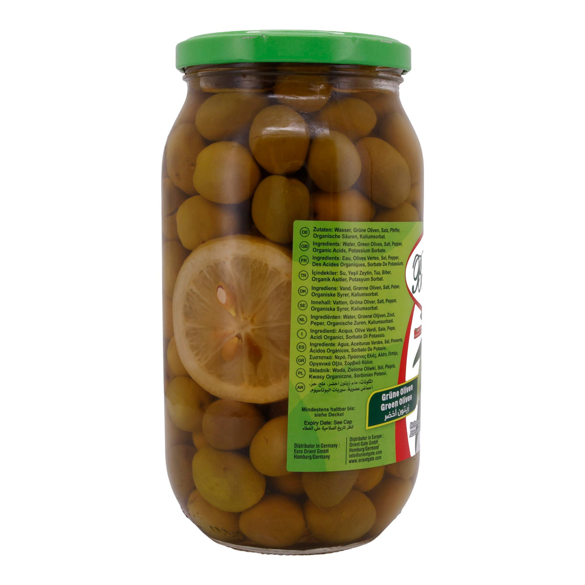 Grüne Oliven Boustan | Im Glas | 950 g – ohne Füllung