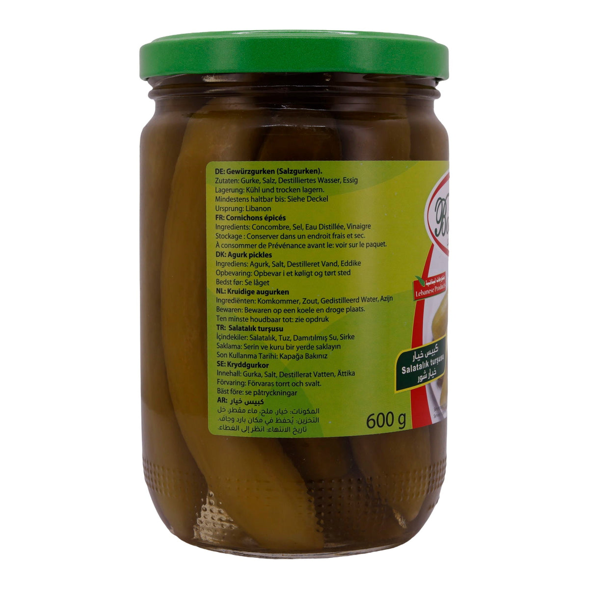 Gewürzgurken Boustan | Gemüse | Knackig und aromatisch aus dem Libanon | 600g - Taste Your World