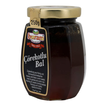 Çörekotlu Bal Buram | Miele | Miele con semi di cumino nero | Barattolo da 250 g