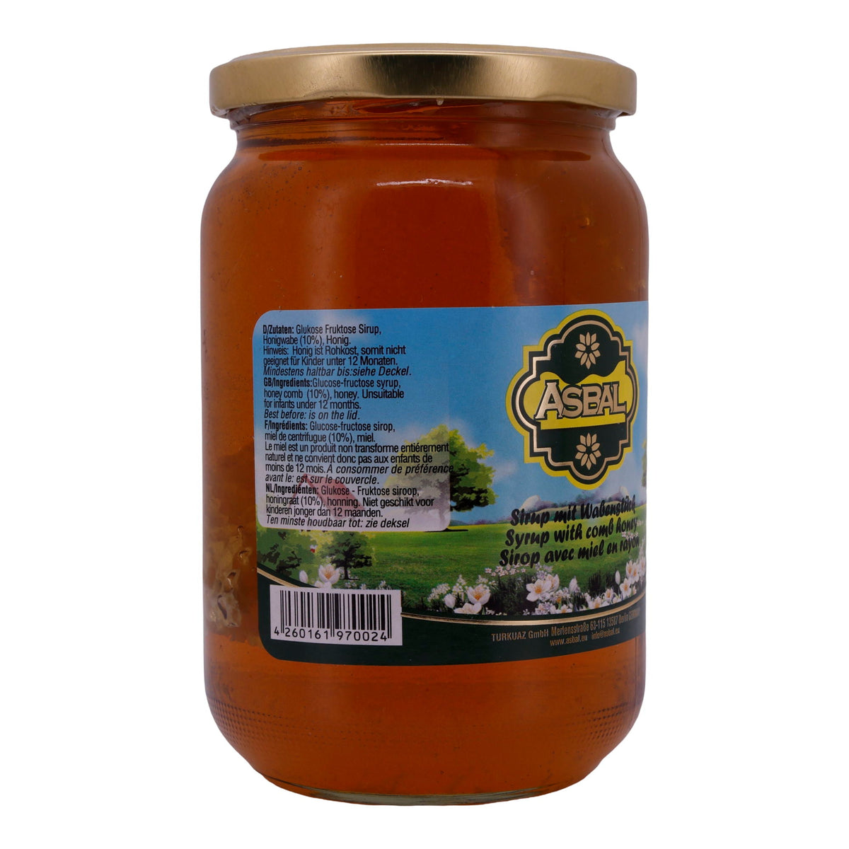 Honig Sirup ASBAL | Sirup | Mit Wabenstück | 950 g