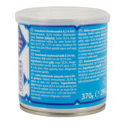 Gezuckerte Kondensmilch Leis | 8,5 % Fett | Cremig-süße Kondensmilch aus Vollmilch | 370 g (290 ml)