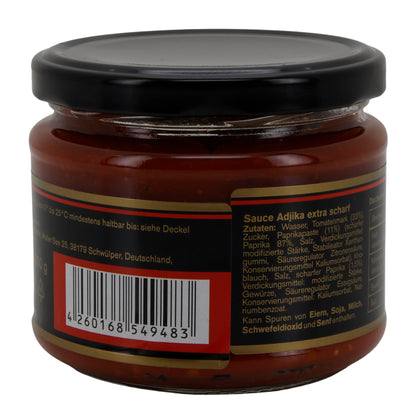 Leis Adjika | extra scharfe Würzsauce | mit Chili & Knoblauch | 300 g